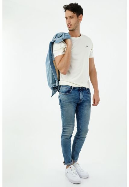 Jean De Hombre Silueta Nudy Bota Recta, Azul Claro Con Proceso Stone Wash -  Compra Ahora | Dafiti Colombia