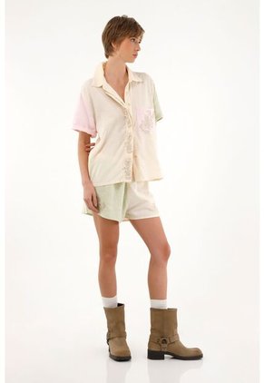 Tennis Camisa Multicolor Con Detalles Bordados Para Mujer