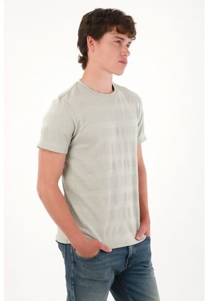 Tennis Camiseta Básica A Rayas Gris Para Hombre