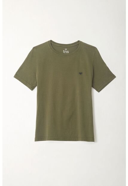 Camiseta Verde Cuello Redondo Para Niño