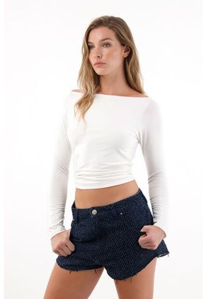 Tennis Bermuda En Algodón 100% Azul Para Mujer