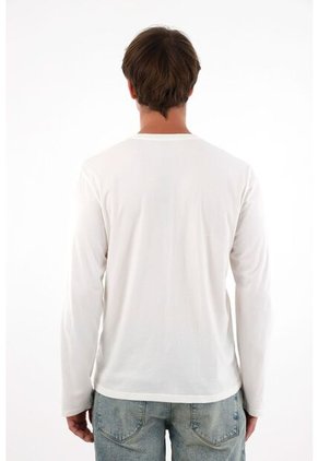 Tennis Camiseta Manga Larga Con Botones Crudo Para Hombre