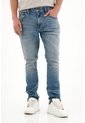 Tennis Jean Nudy Tiro Medio Azul Con Textura Suave Para Hombre de Tennis