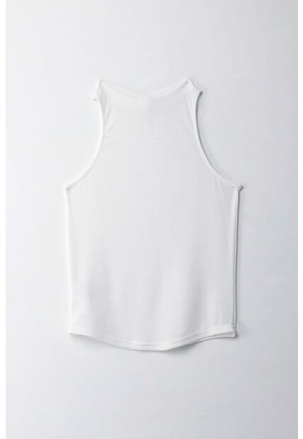 Tennis Camiseta En Tela Tejida Con Brillo Crudo Para Mujer