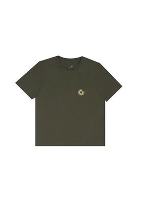 Camiseta Básica Estampada Verde Para Niño