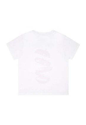 Tennis Camiseta Blanca Con Estampado Frontal Para Mujer