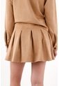 Tennis Falda Corta En Tela Suede Café Para Mujer de Tennis