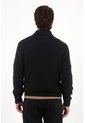 Tennis Buzo Tejido Cuello Alto Negro Para Hombre de Tennis