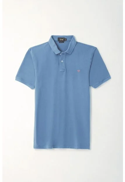 Tennis Polo Azul Con Raqueta Multicolor Para Hombre