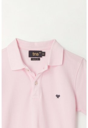 Polo Cuello Tejido Rosada Para Niño