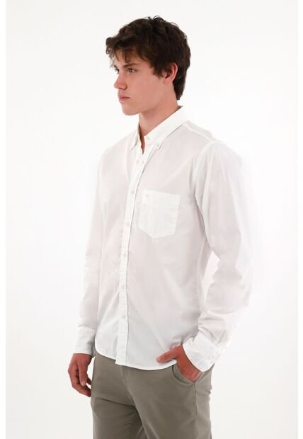Tennis Camisa De Botones Blanca Para Hombre