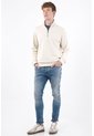 Tennis Buzo Regular Fit Con Media Cremallera En Algodón Beige Para Hombre de Tennis
