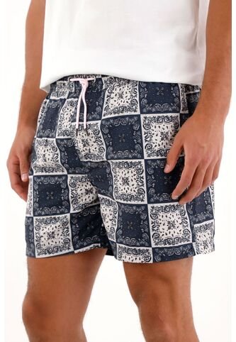 Tennis Pantaloneta De Baño Con Estampado Paisley Para Hombre Tennis