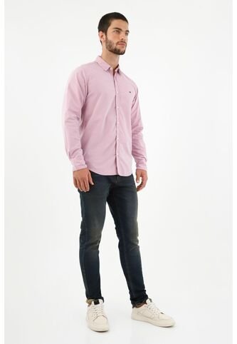 Camisa Manga Larga Roja Para Hombre Tennis