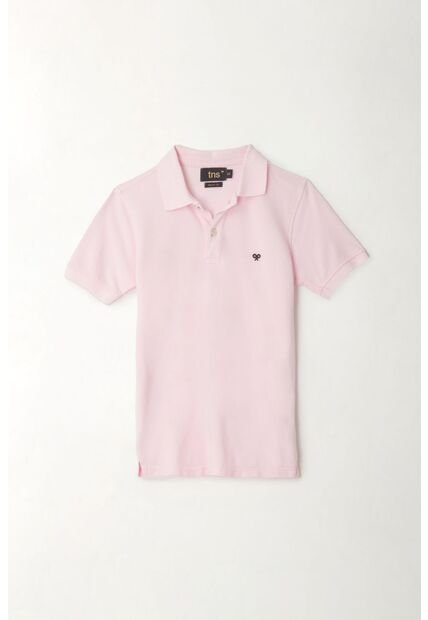 Polo Cuello Tejido Rosada Para Niño
