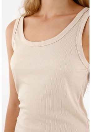 Tennis Camiseta Manga Sisa Ajustada Crudo Para Mujer
