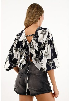 Tennis Camisa Negra Con Escote Para Mujer