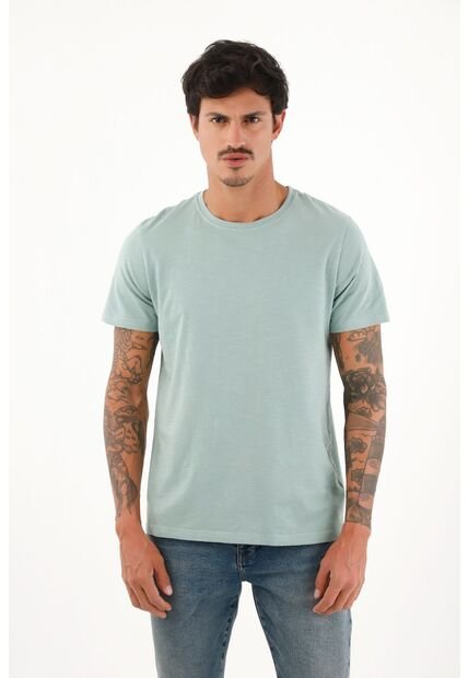 Tennis Camiseta En Tela Jersey Verde Para Hombre