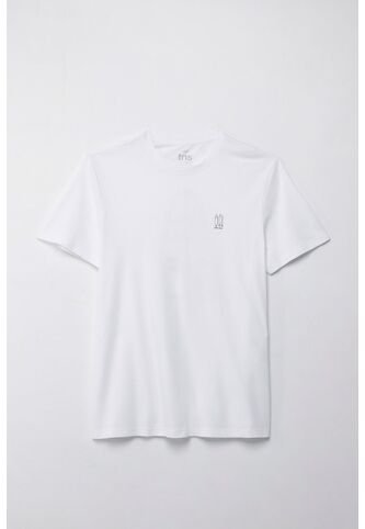 Tennis Camiseta Manga Corta Estampada Blanca Para Hombre Tennis