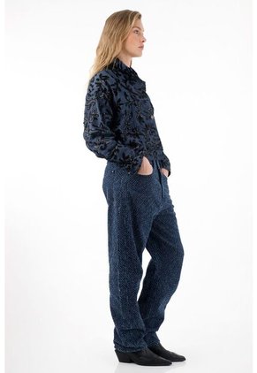 Tennis Jean Balloon Tiro Bajo Azul Oscuro Para Mujer