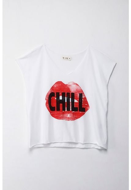Camiseta Boxy Fit Amplia Blanca Para Mujer