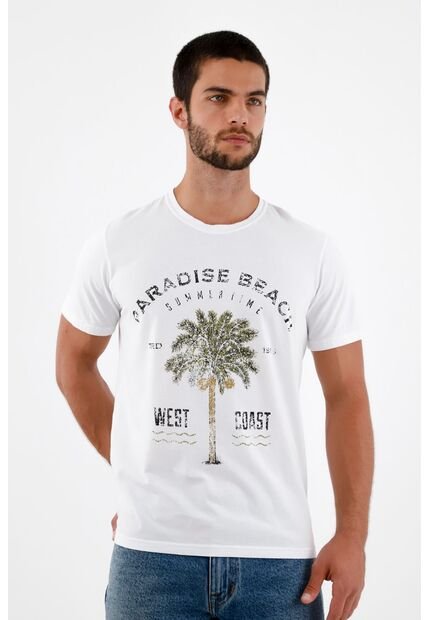 Camiseta Básica Blanca Para Hombre