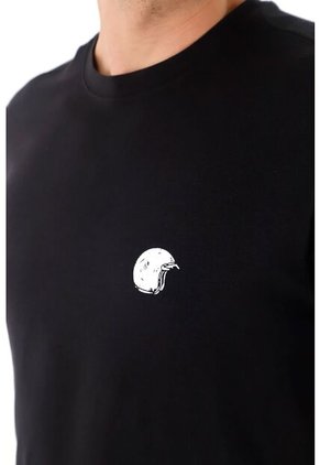 Tennis Camiseta Manga Corta Negra Para Hombre