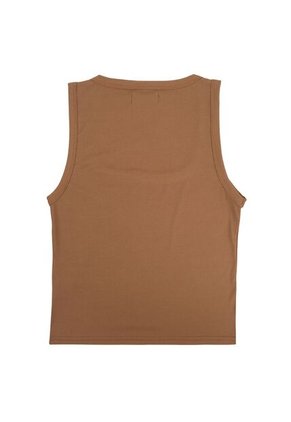 Camiseta Básica Manga Sisa Café Para Mujer