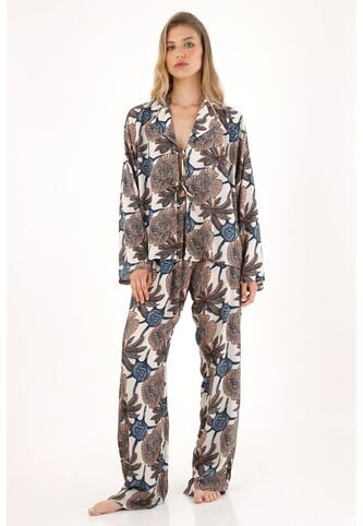 Tennis Pijama De Pantalón Con Estampado Multicolor Para Mujer Tennis