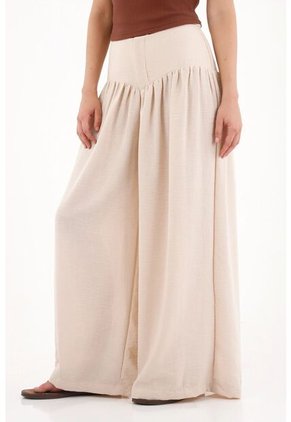 Tennis Pantalón Palazzo En Tejido Liviano Café Para Mujer