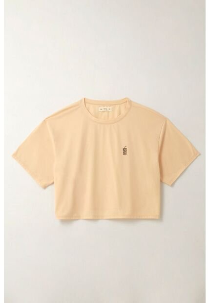 Tennis Camiseta Con Estampado En Punto Corazón Crudo Para Mujer