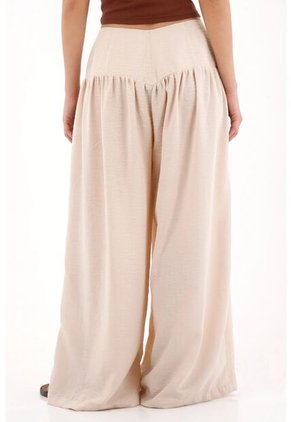 Tennis Pantalón Palazzo En Tejido Liviano Café Para Mujer