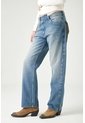 Tennis Jeans Cigarette Con Tejido Pesado En Algodón Azul Claro Para Mujer de Tennis