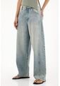 Tennis Jean Horseshoe De Tiro Bajo Con Efecto Vintage Para Mujer de Tennis