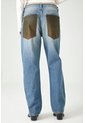 Tennis Jeans Cigarette Con Tejido Pesado En Algodón Azul Claro Para Mujer de Tennis
