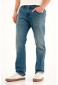 Tennis Jean Recto Tono Medio Con Desgastes Azul Para Hombre de Tennis