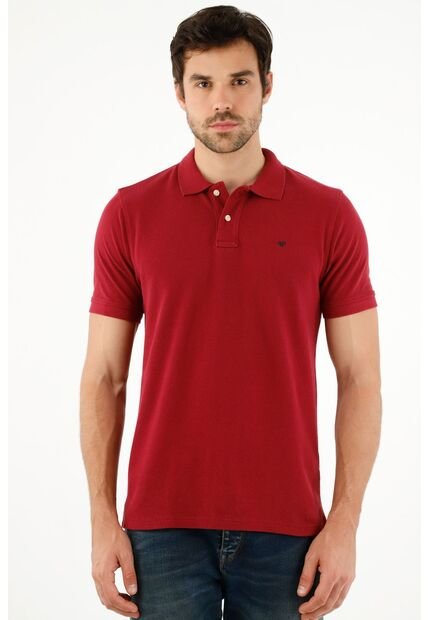 Tennis Polo Roja Con Raqueta Multicolor Para Hombre