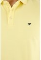 Tennis Polo Slim Fit Amarilla Licra Para Hombre de Tennis