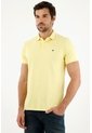 Tennis Polo Slim Fit Amarilla Licra Para Hombre de Tennis