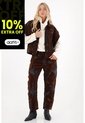 Tennis Chaleco Oversize En Tela Velvet Café Para Mujer de Tennis
