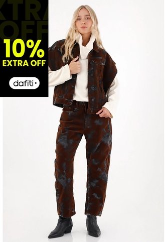 Tennis Chaleco Oversize En Tela Velvet Café Para Mujer Tennis