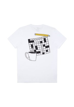 Tennis Camiseta Con Estampado En Frente Y Espalda Blanca Para Hombre
