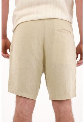 Bermuda En 100% Lino Tipo Chino Verde Para Hombre