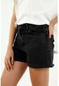 Short De Mujer, Silueta Amplia De Tiro Alto En Tono Negro Bull Denim de Tennis
