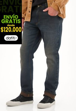 Tennis Jean Nudy Tono Oscuro Con Iluminaciones Azul Para Hombre