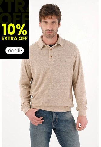 Tennis Buzo Con Cuello Polo Crudo Para Hombre Tennis