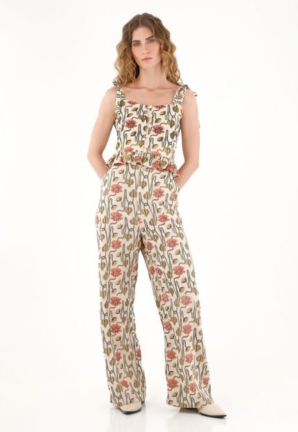Camisa Crop Con Estampado En Relieve Para Mujer