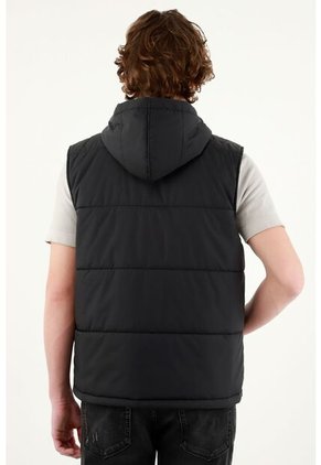 Tennis Chaleco Con Capucha Negro Para Hombre