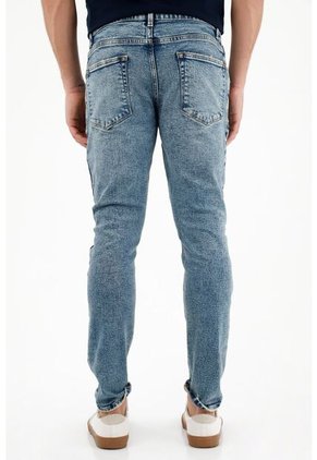 Tennis Jean Skinny Azul Para Hombre