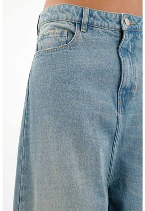 Tennis Jean De Tiro Súper Largo Azul Para Mujer